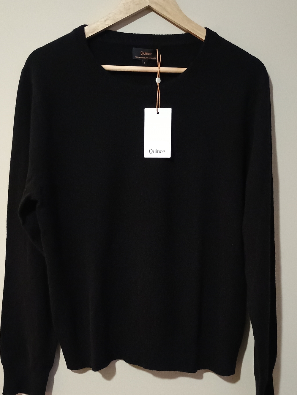 NWT Quince Women's 100% Mongolian Cashmere Classic Crewneck Sweater Size Large